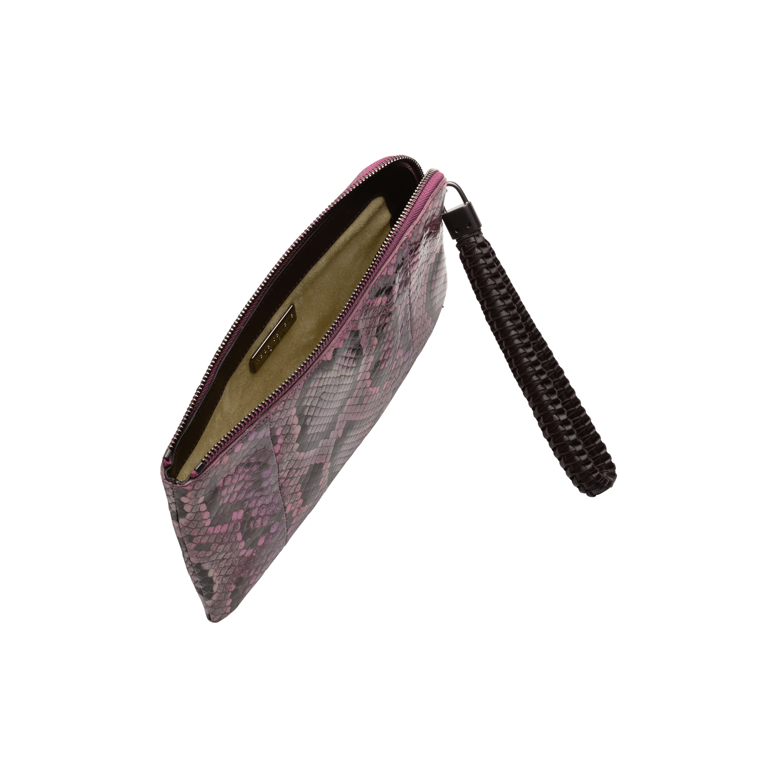 FL by NADA SAWAYA Wristlet Purple Olivia - Small Python Wristlet Pouch
