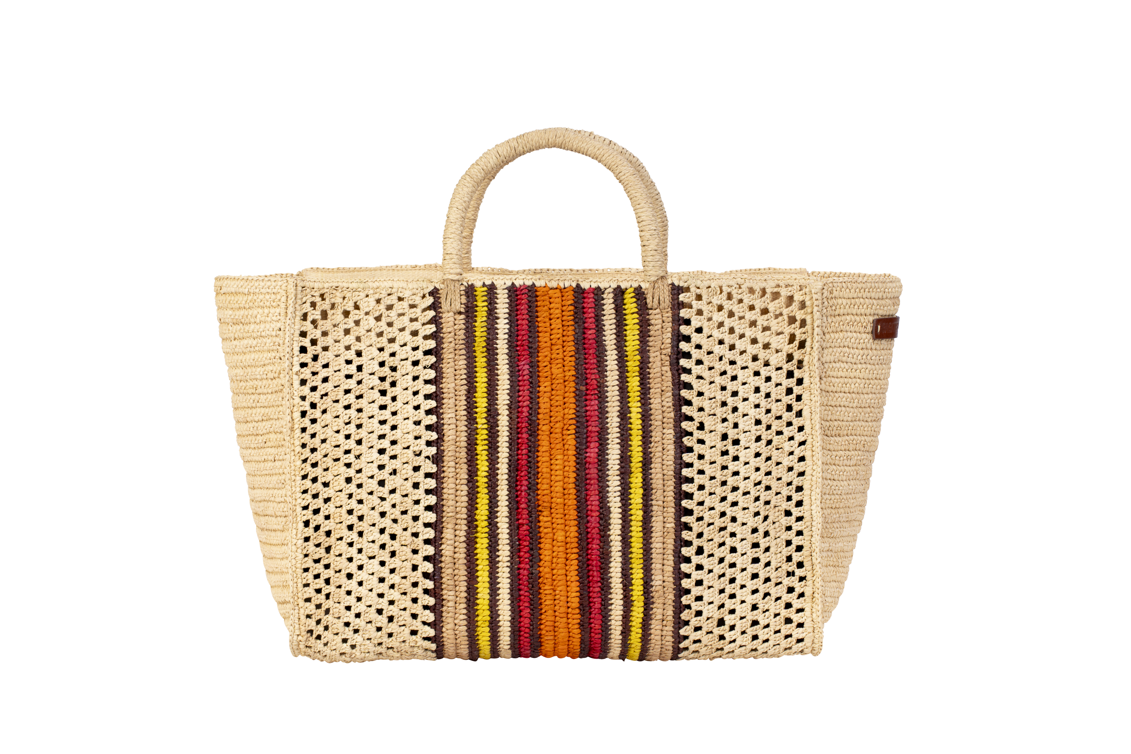 Soko Open-Weave Raffia Tote