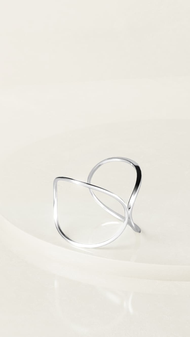 Spiral Bangle in Sterling Silver Finish