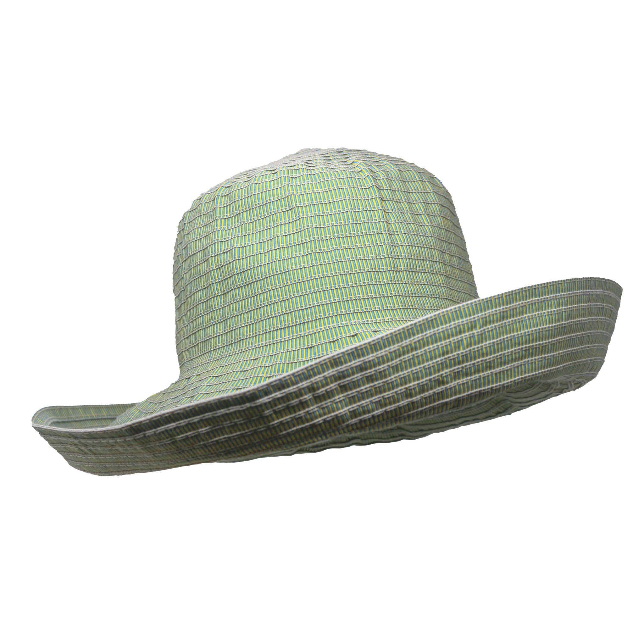 Striped Woven Bucket Hat – Green/Stripes