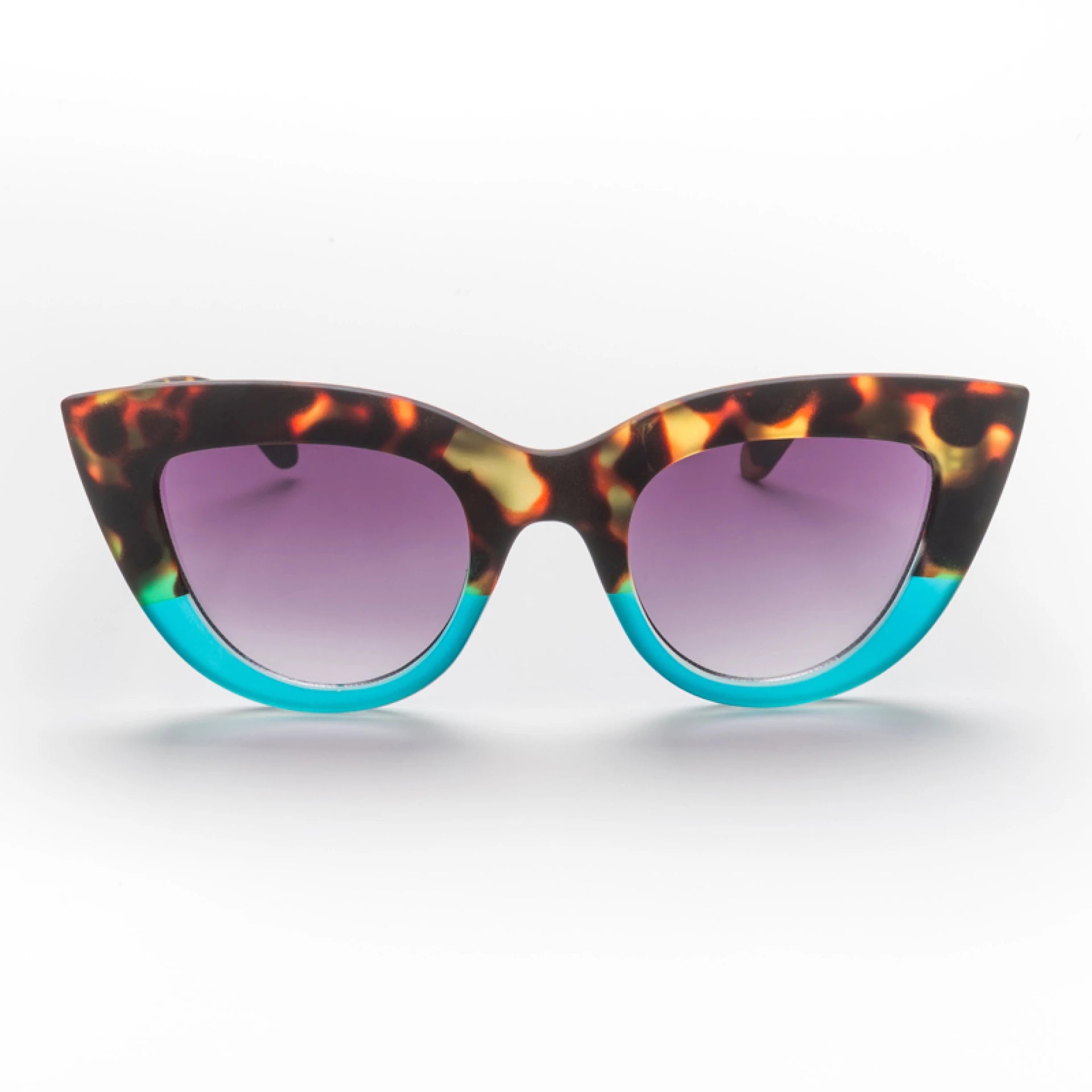 Claudia Big Cat Eye - Havana and blue