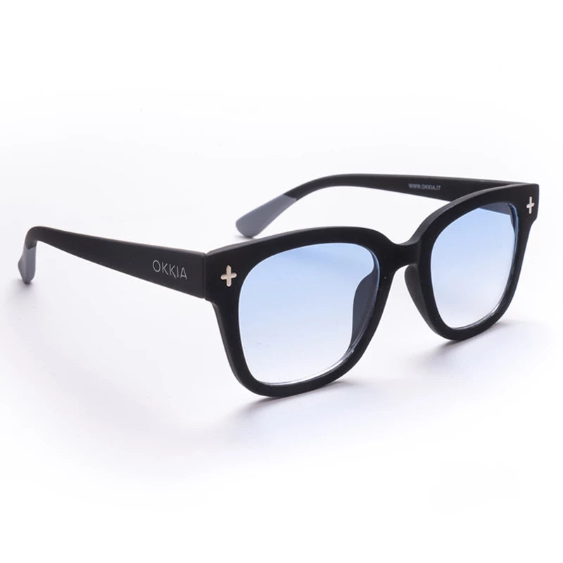 Giovanni - Black and grey (blue lenses)