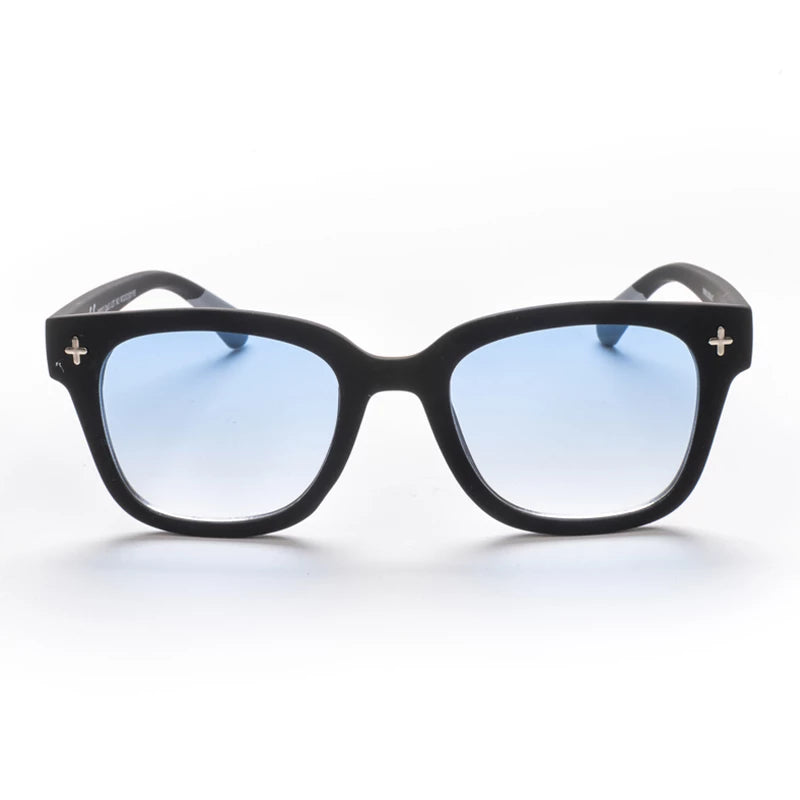 Giovanni - Black and grey (blue lenses)