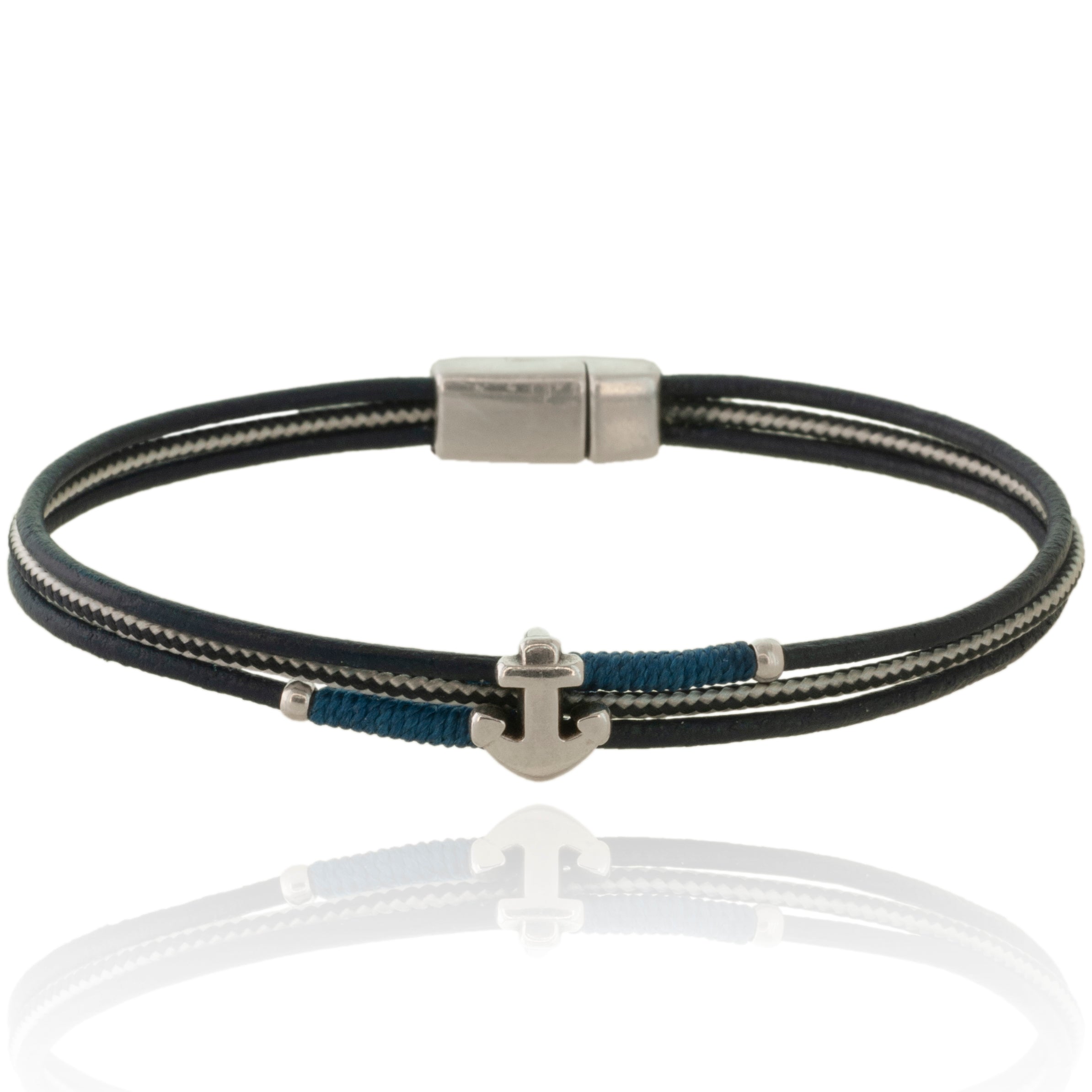 Men's Nautical leather bracelet