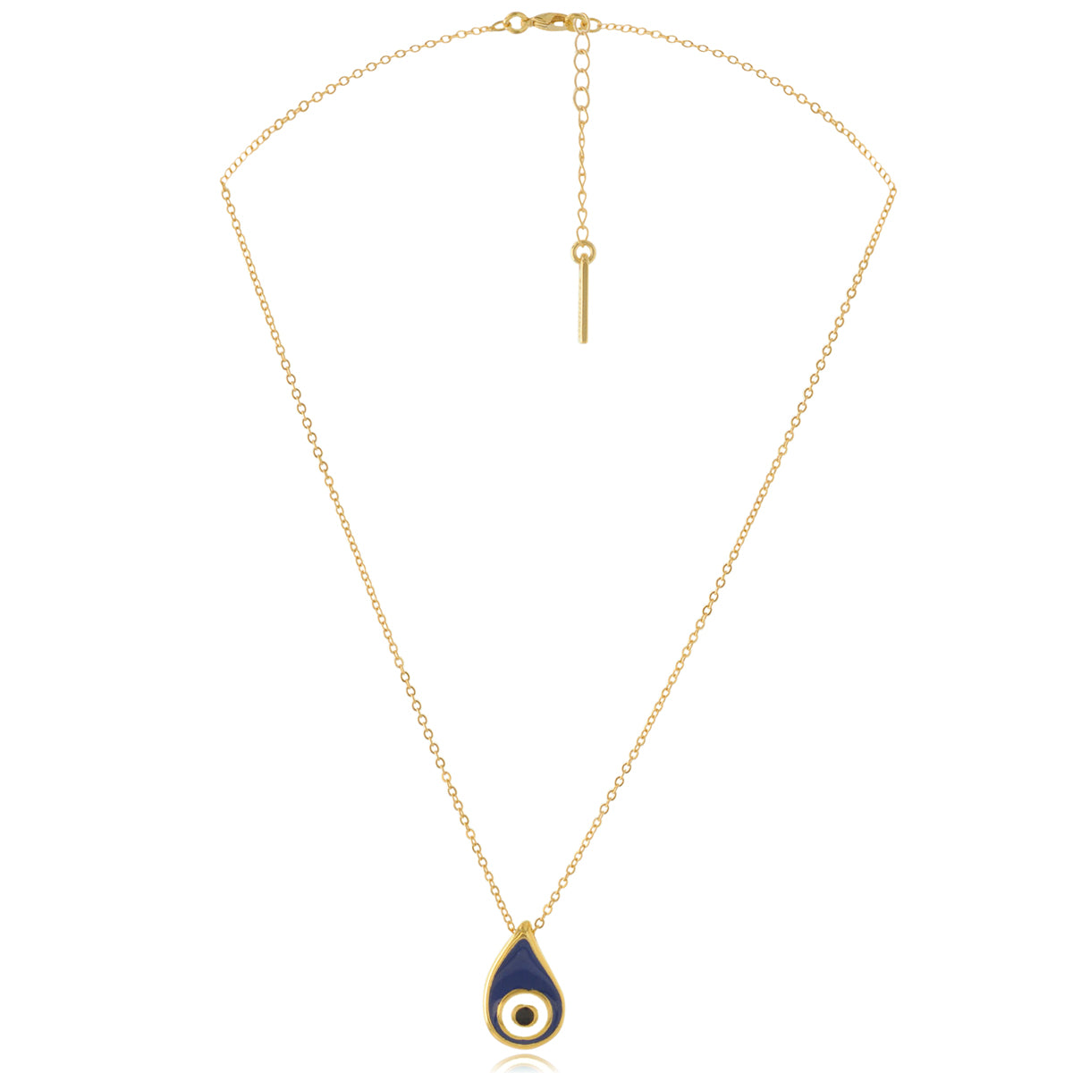 Gold Chain Eye Drop Necklace