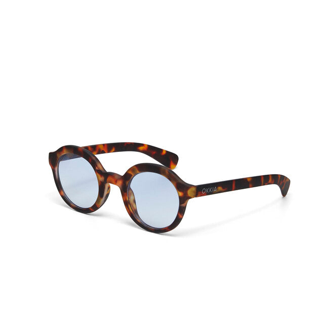 Lauro Round - Havana Blue Lens