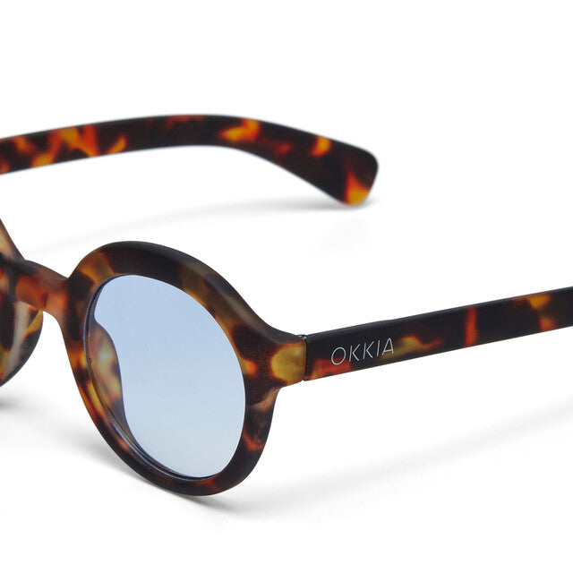 Lauro Round - Havana Blue Lens