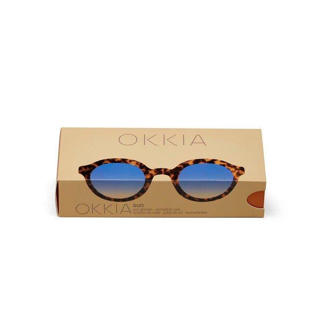 Lauro Round - Havana Blue Lens