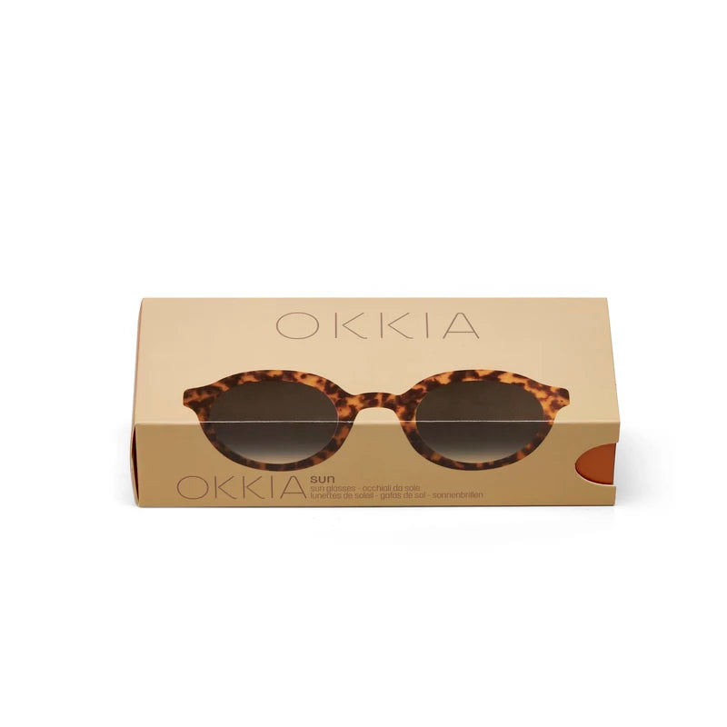 Lauro Round - Black Havana (Blue Gradient Lens)