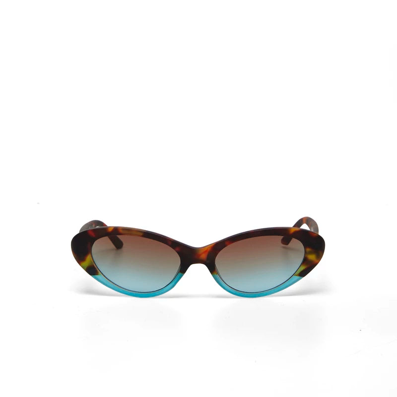 Lina Small Cat Eye - Havana Blue