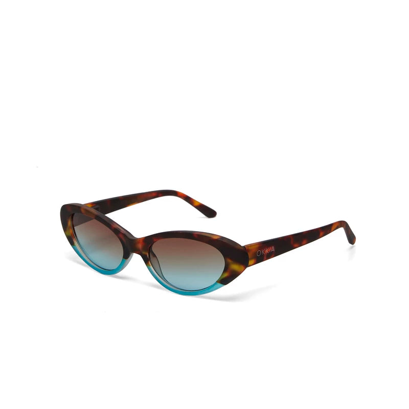 Lina Small Cat Eye - Havana Blue