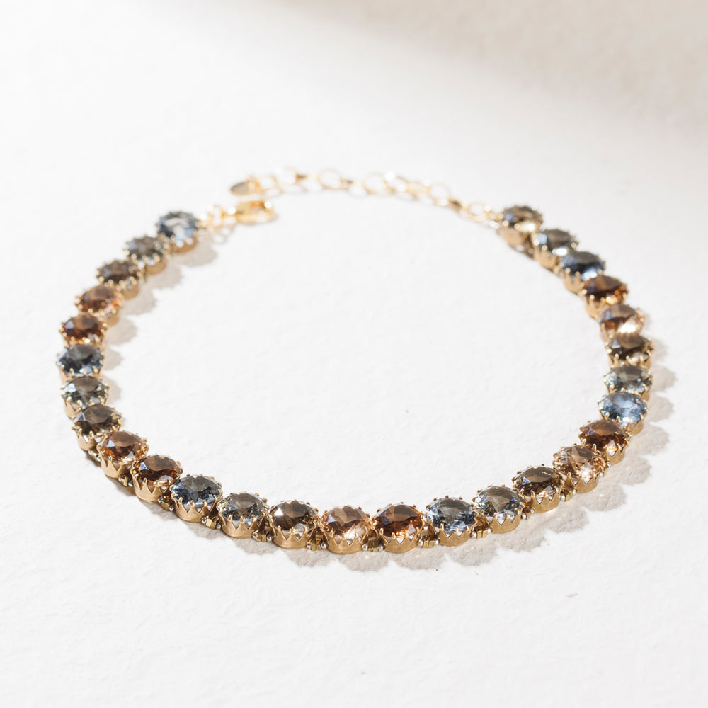 Apollonia Necklace Gray and Amber