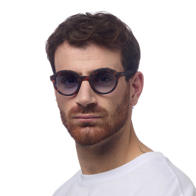 Lauro Round - Havana Blue Lens