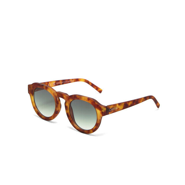 Zeno Round - Sahara Havana Lens Green