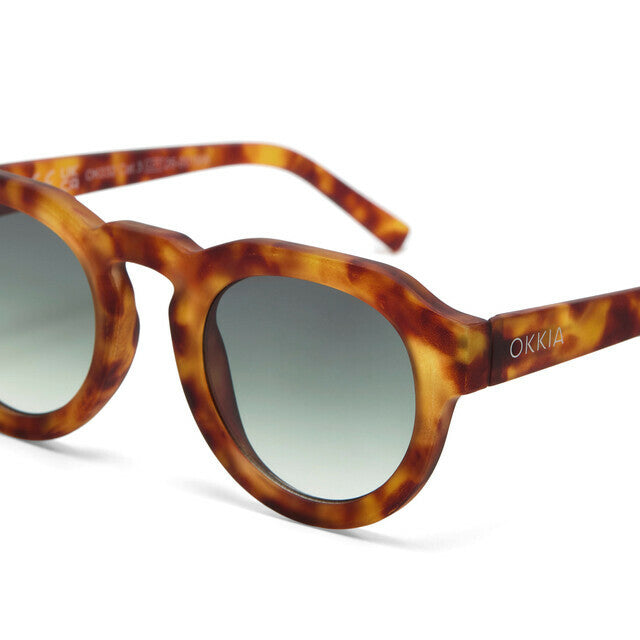 Zeno Round - Sahara Havana Lens Green
