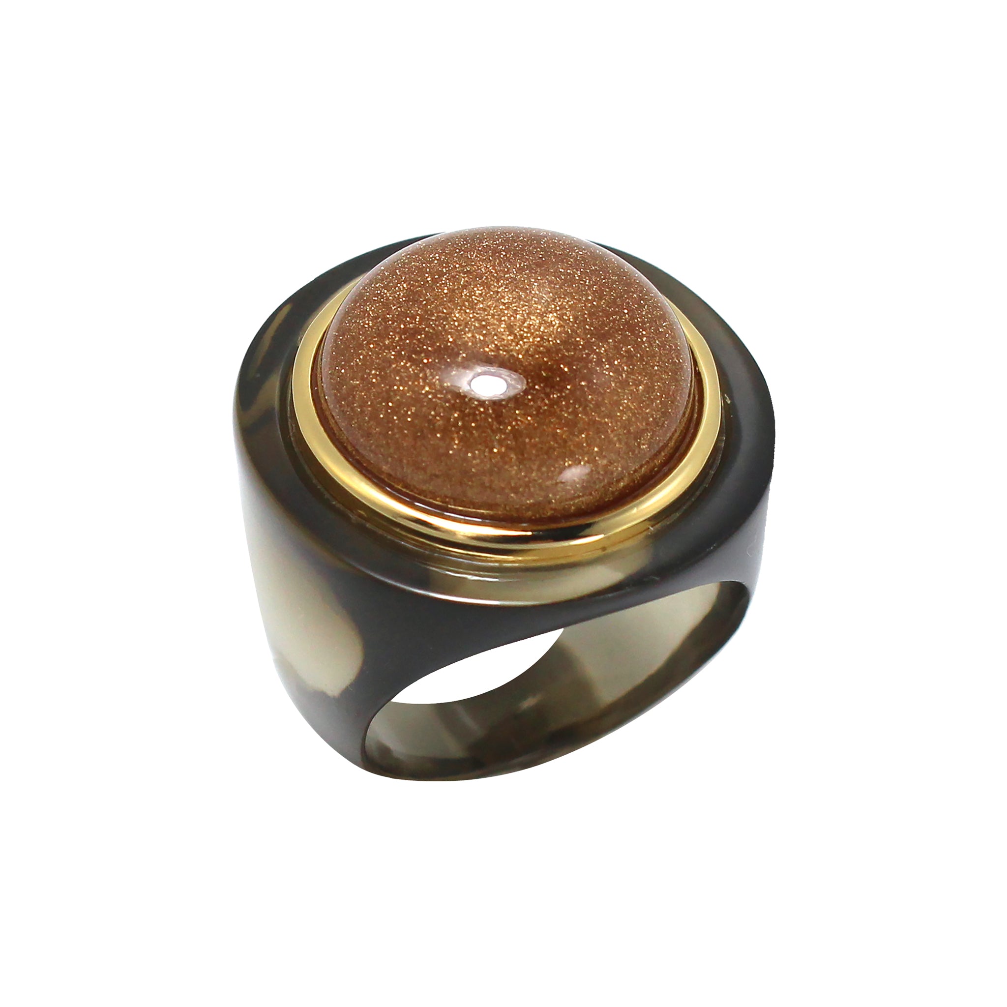 Ocean Ring - Deep Smokey  Gold Sandstone