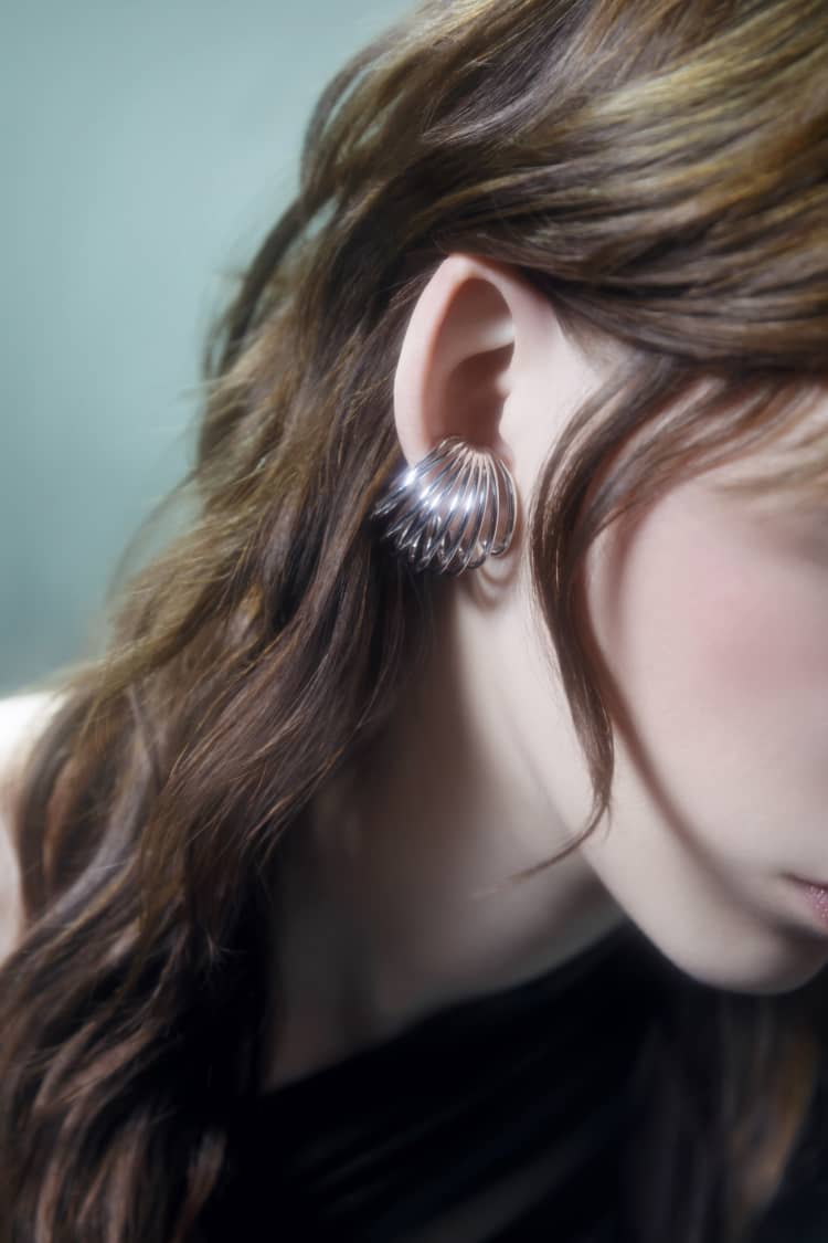 Spiral Silver Earring
