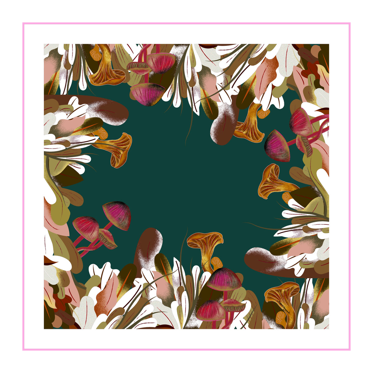 Cialda Reversible Square Silk Scarf 90 x 90 cm