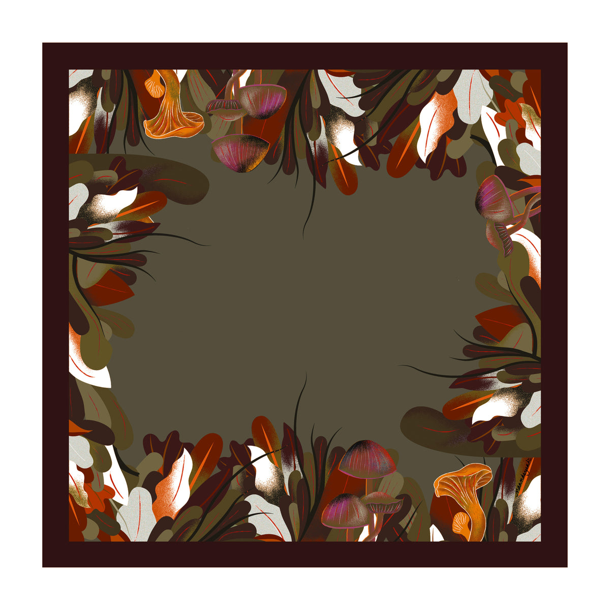 Grido Double Print Wool Bandana 68 x 68 cm