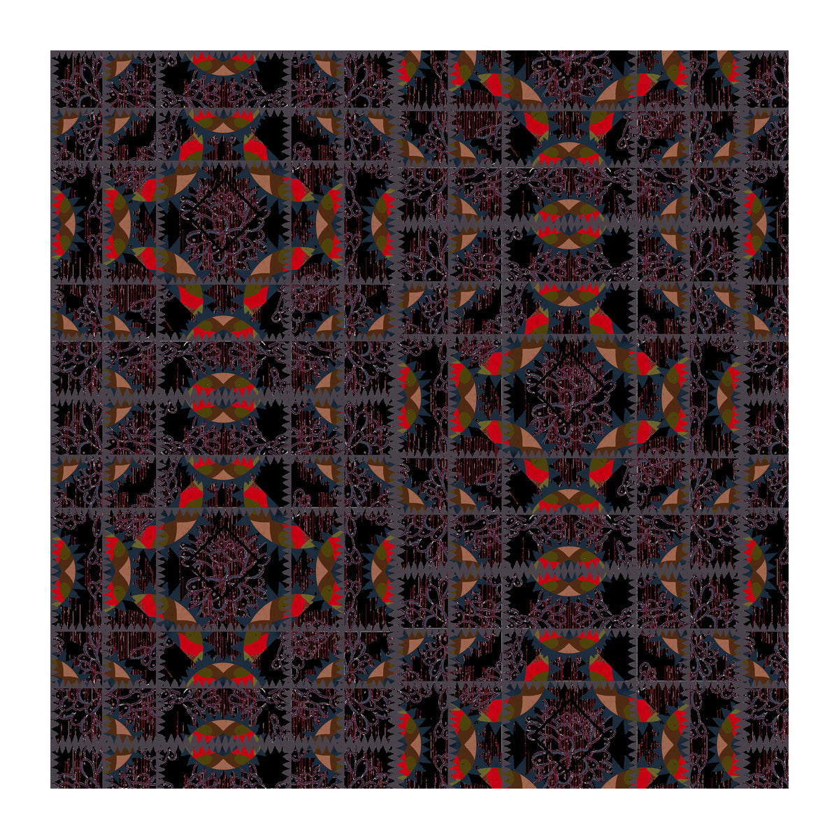 Grido Double Print Wool Bandana 68 x 68 cm