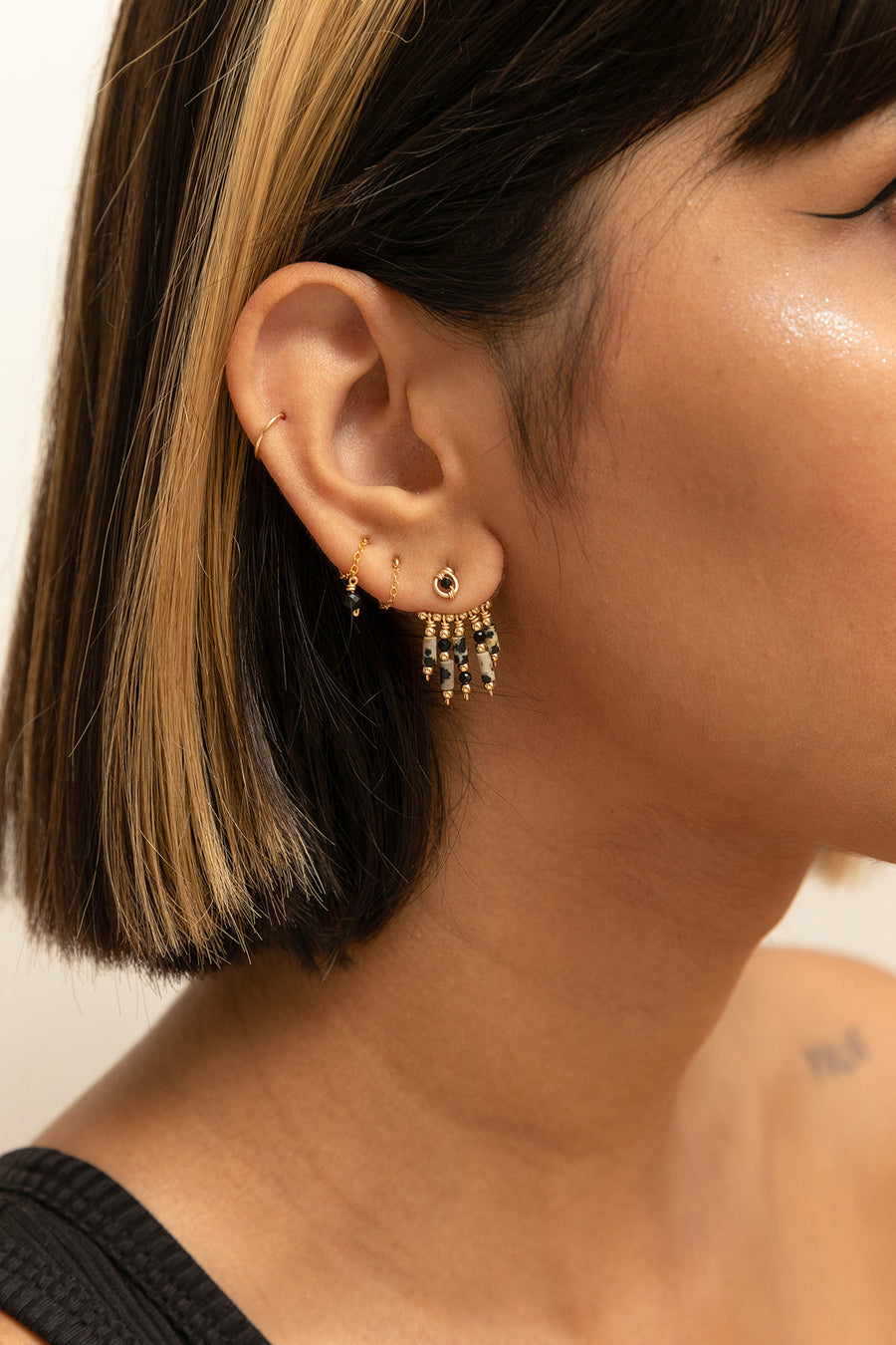 Chain earring - Gold