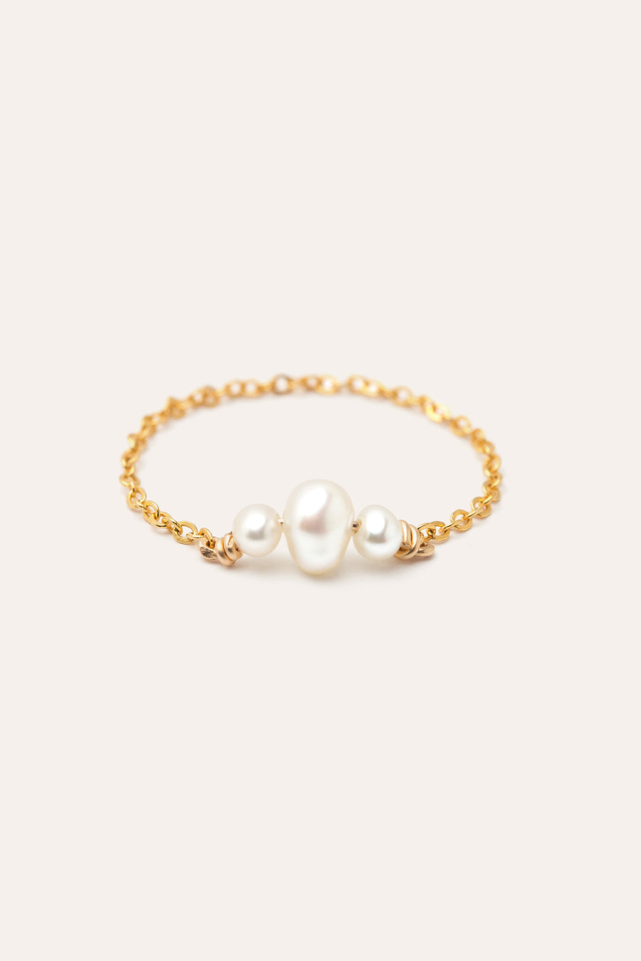 Chain ring Chance - Cultured pearls