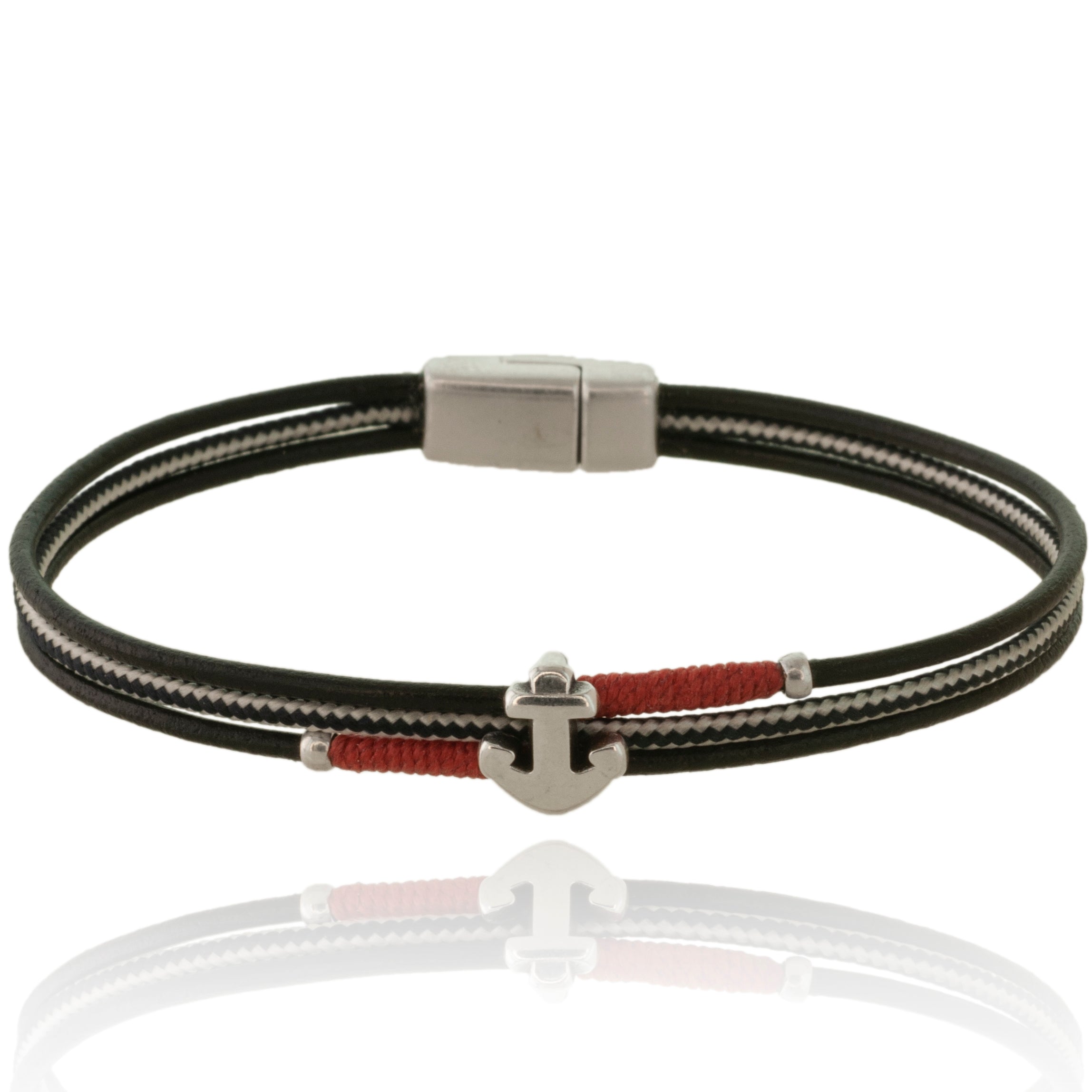 Men's Nautical leather bracelet