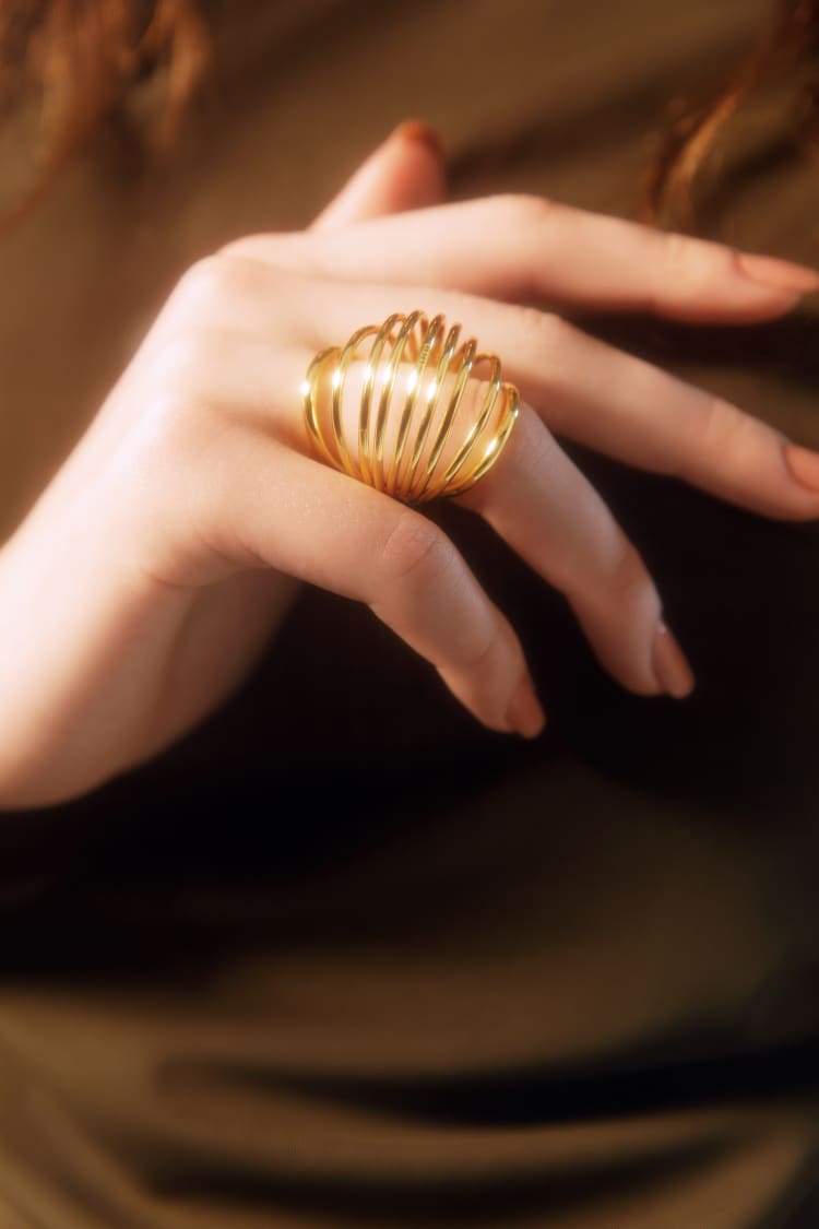 Gold Spiral Earring
