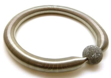 Super Domino Bracelet Diamond Silver 10mm - Ruthenium