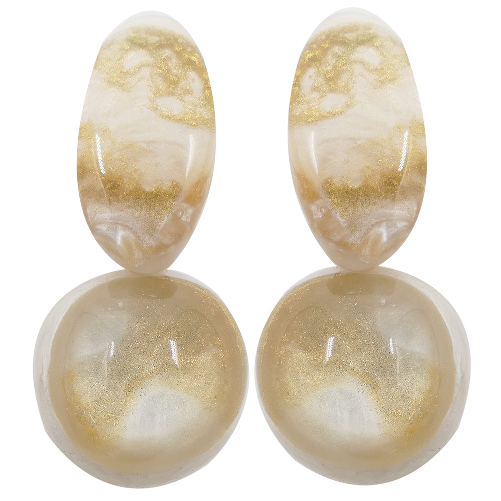 Clementina Sphere Clip Earrings