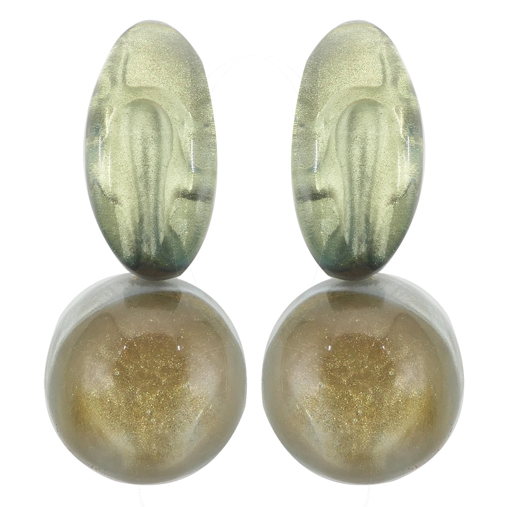 Clementina Sphere Clip Earrings