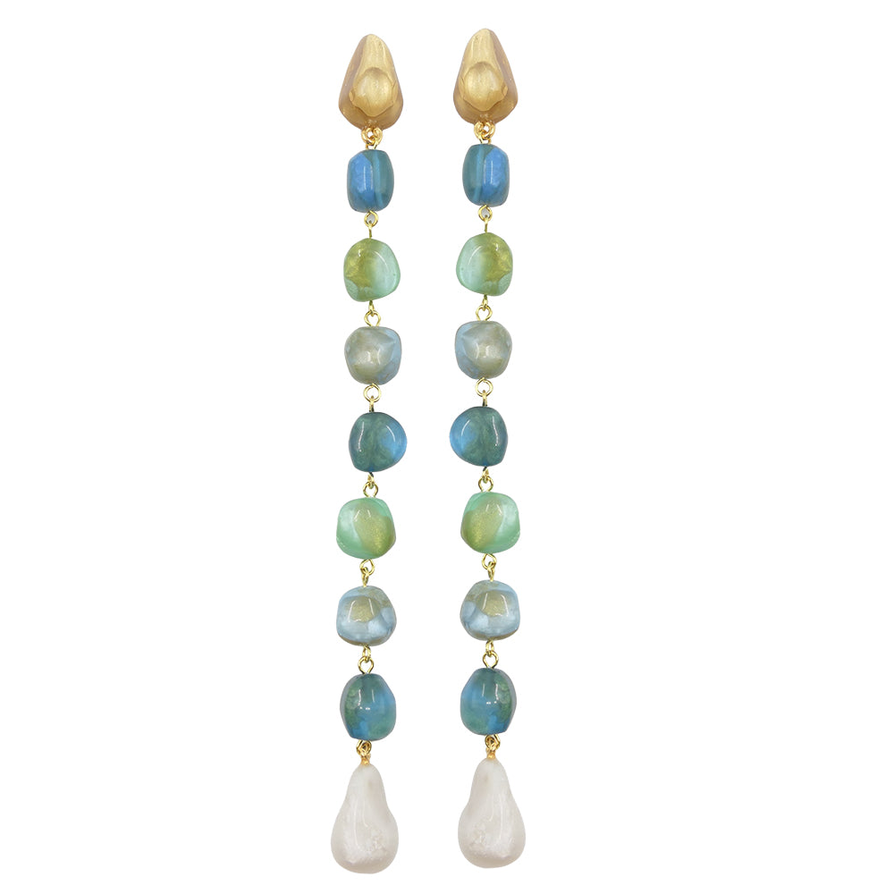 Marita Extra Long Drop Clip Earrings