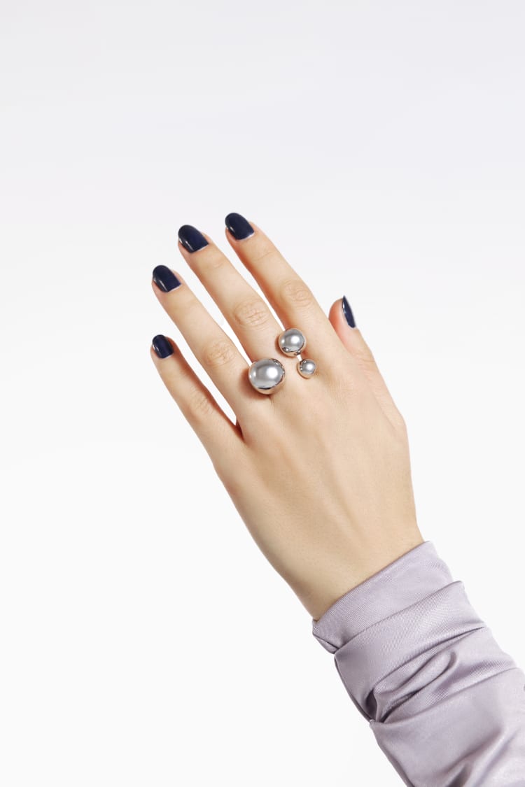 Silver Ring with Three Balls