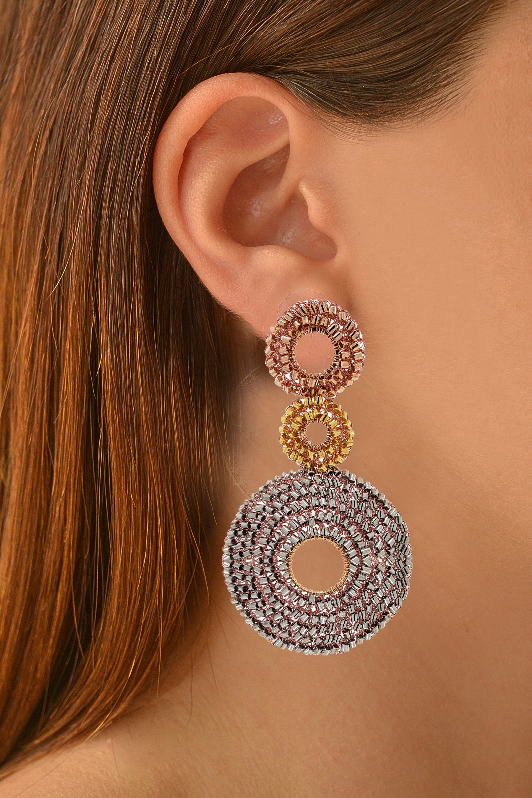 Trio Gold Gia Handmade Earrings