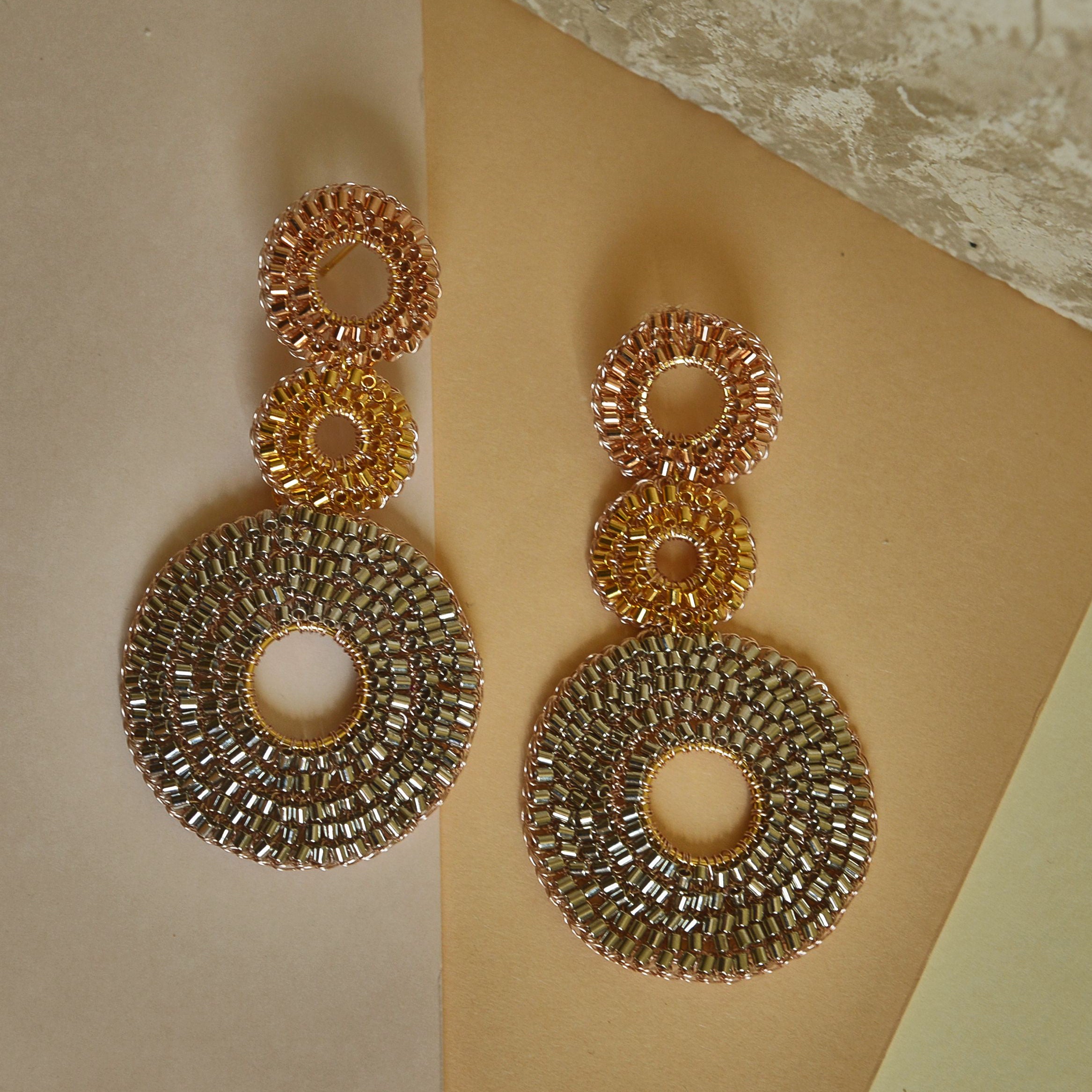 Trio Gold Gia Handmade Earrings