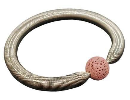 Superdomino Bracelet Volcanic Lava Stone 12mm - Rose