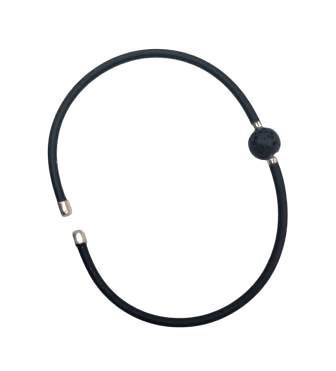 Minimal Black Lava Bracelet 6mm
