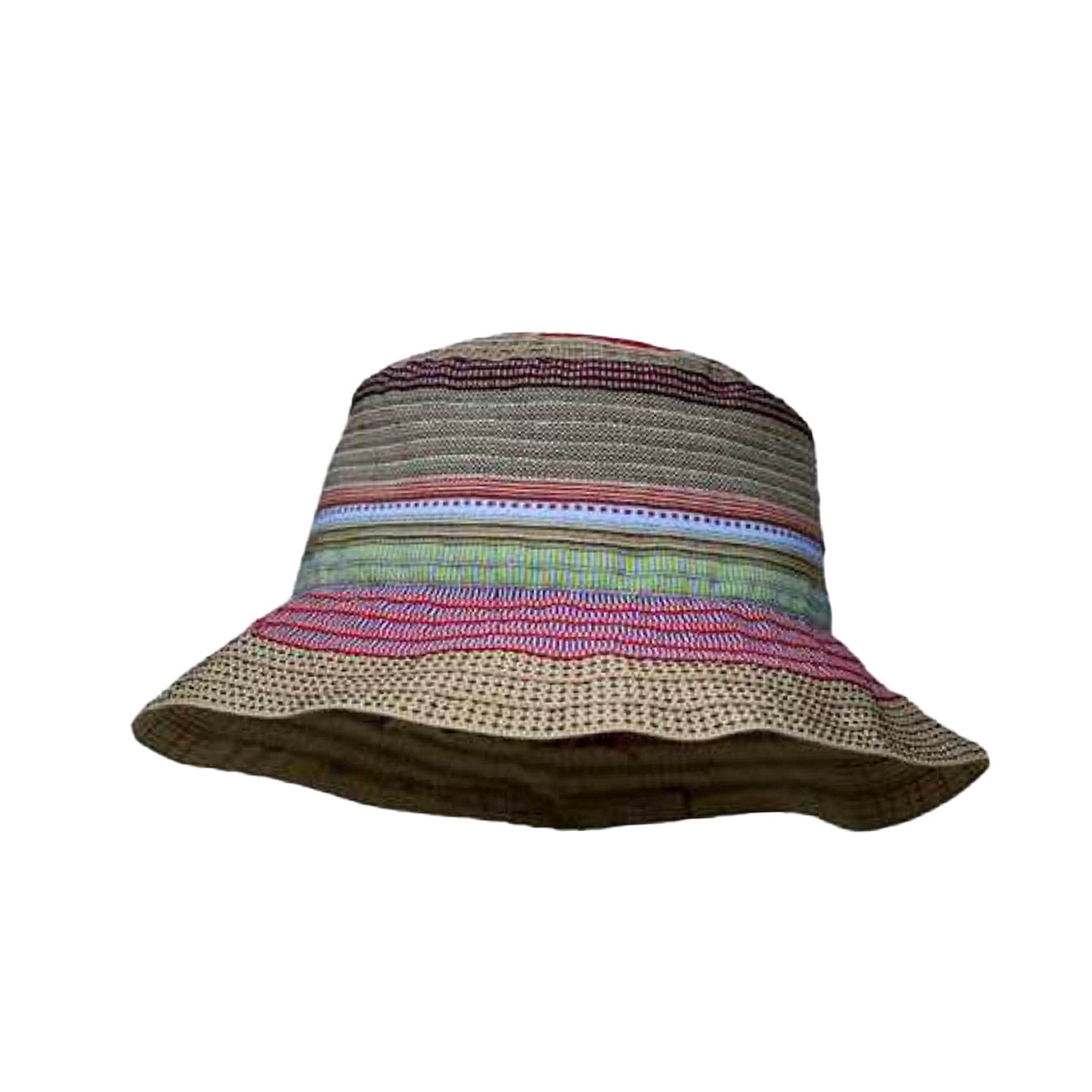 Ribbed Multicolor Woven Hat