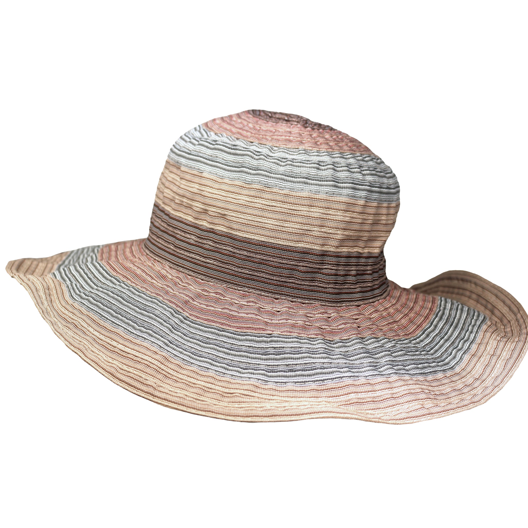 Multicolor Stripe Woven Hat 5644
