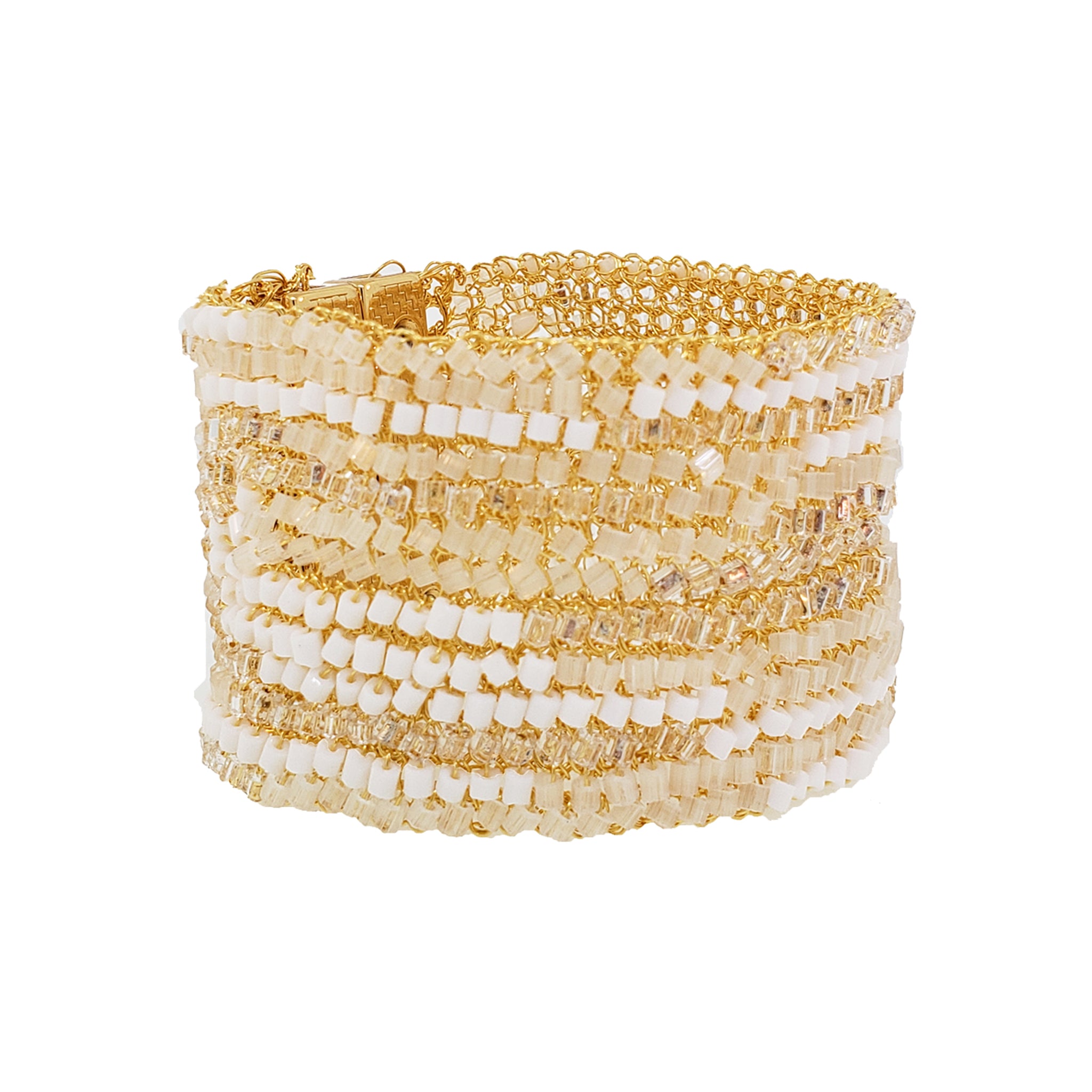 White Mix Signature Handmade Crochet Bracelet