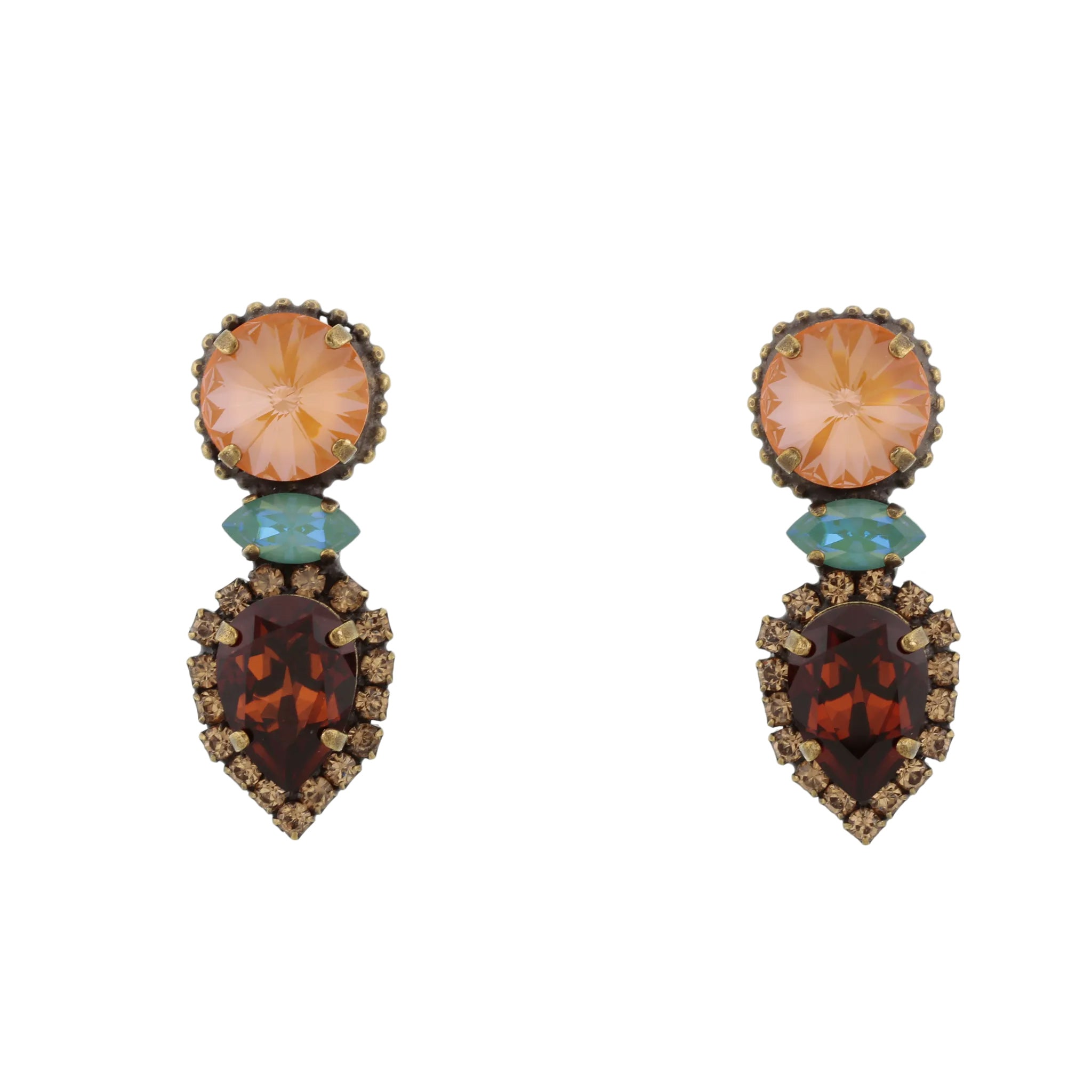 Earrings No 52942E31924 - Amber Garnet