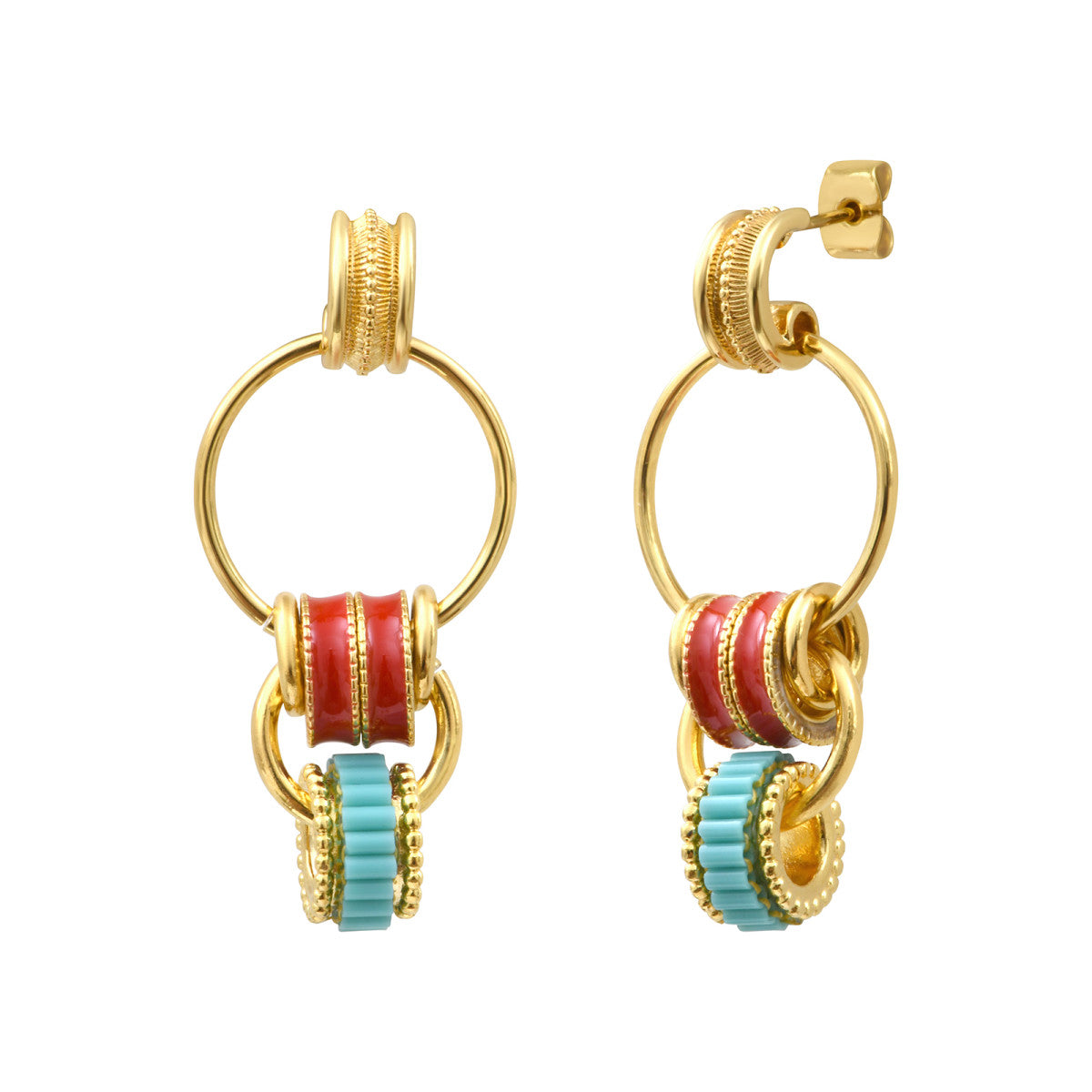 Alicudi pierced stud earrings