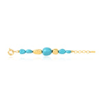 Loulou adjustable bracelet  turquoise and gold