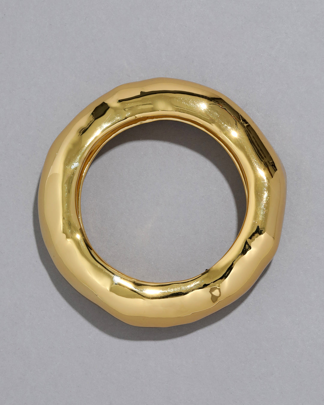 Large Molten Bangle Bracelet- Gold