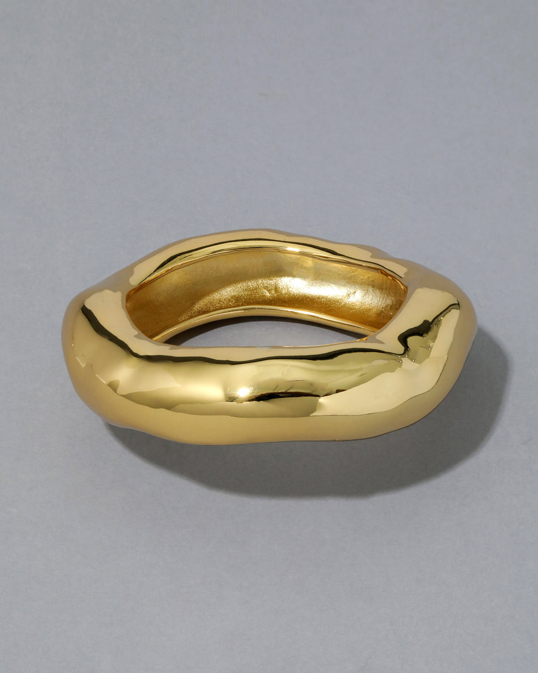 Large Molten Bangle Bracelet- Gold