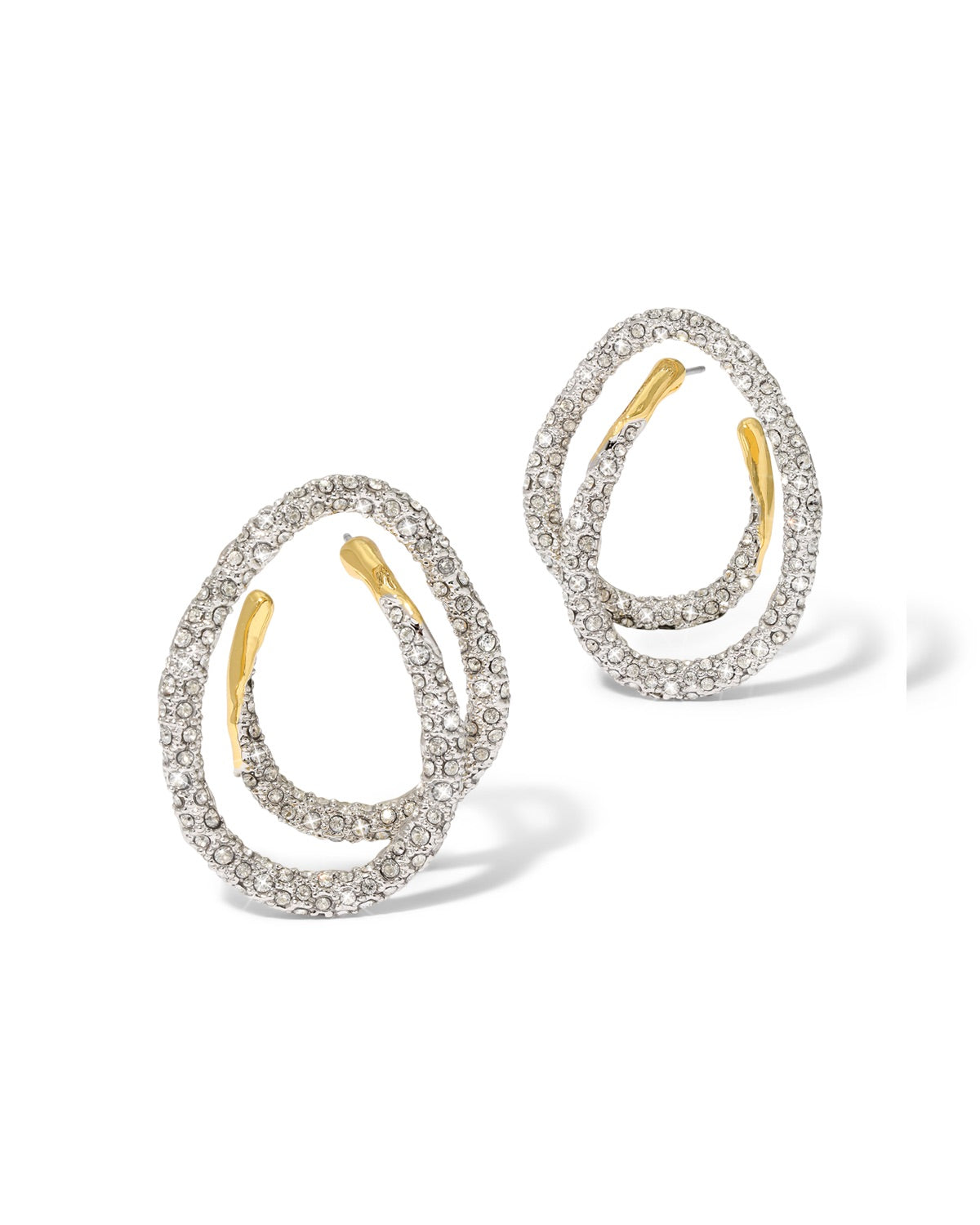 Solanales Crystal Spiral Post Earrings