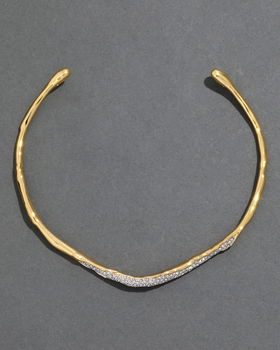 Solanales Gold Crystal Skinny Collar