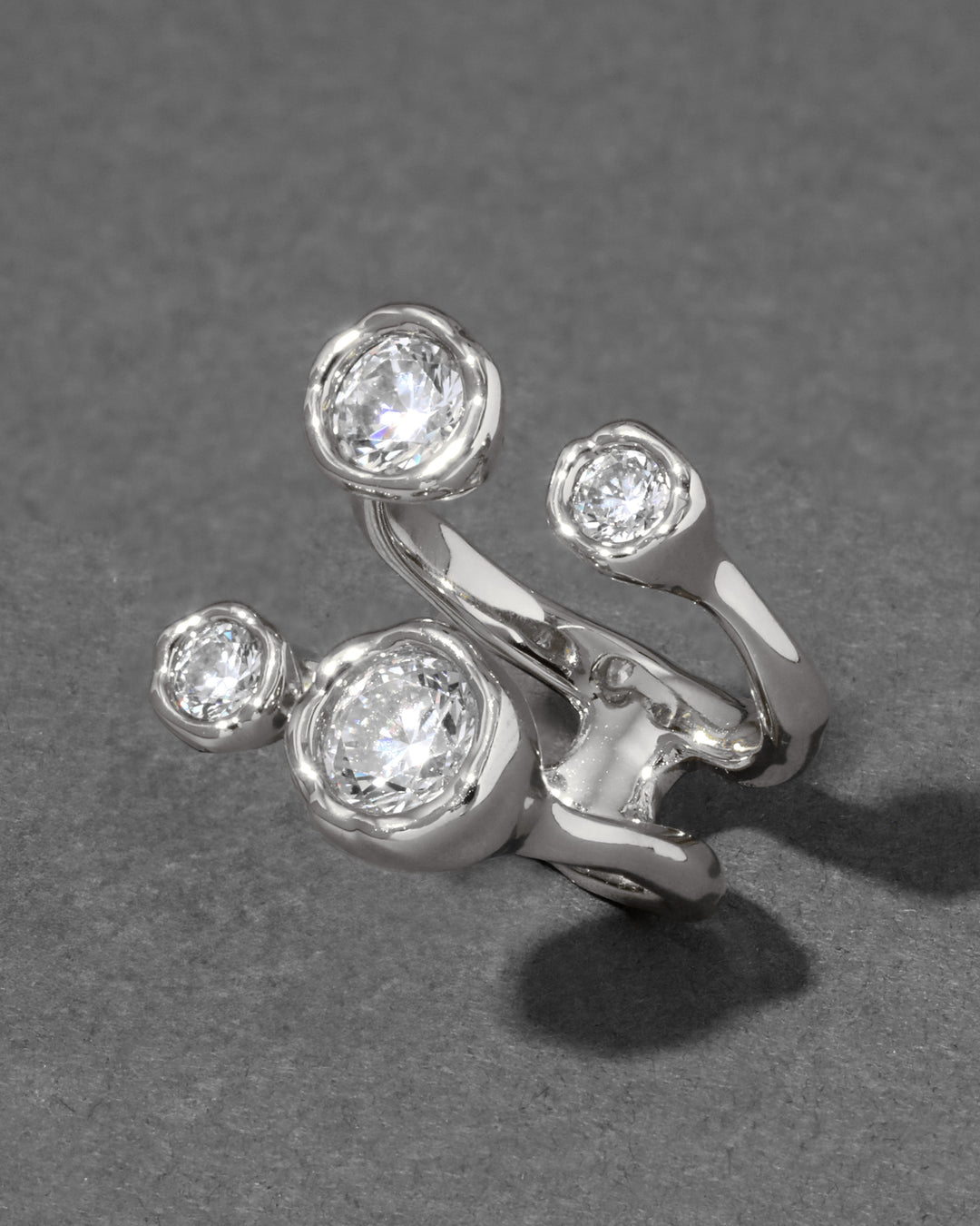 Asterales Silver Open Ring