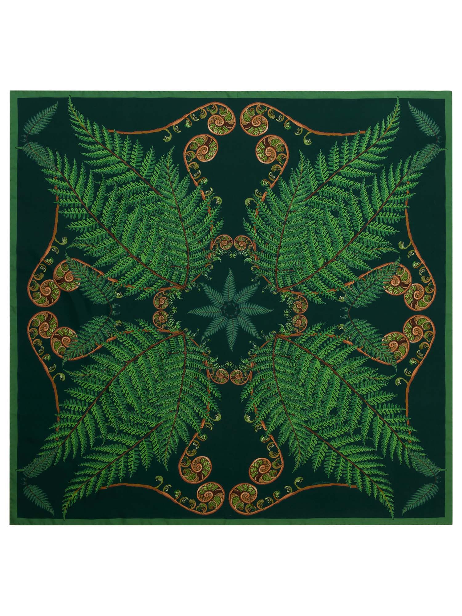 Silk Scarf 90 X 90 Leaves