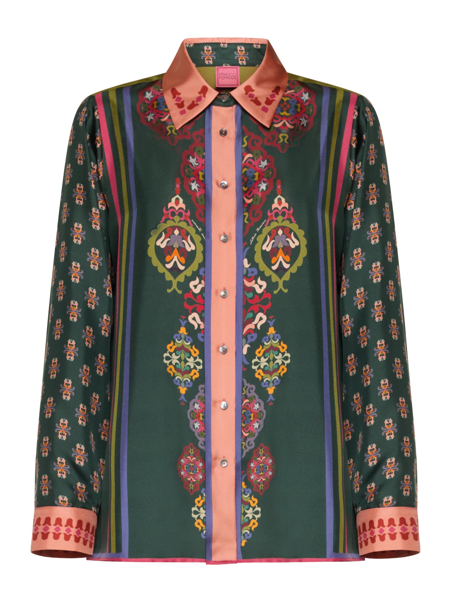 Silk Shirt Morocco Print